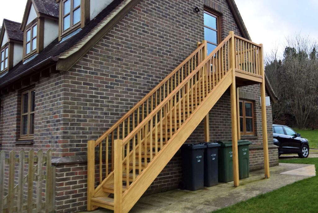 Spiral Staircases in Isle of Wight - an exterior wooden staircase fire escape installed