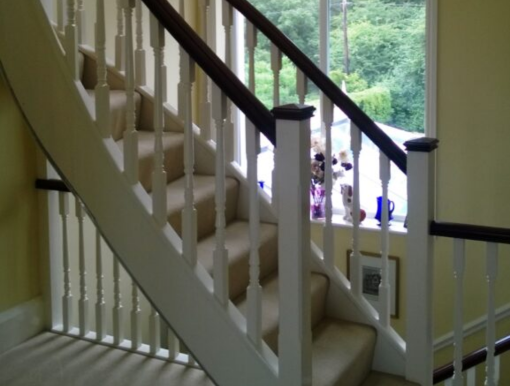 A bespoke traditional wooden staircase built by the staircase factory